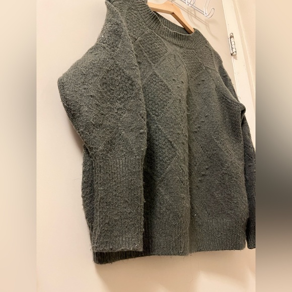 “M&S Collection” Green Knit Sweater 🤎 Size Large - Picture 4 of 5